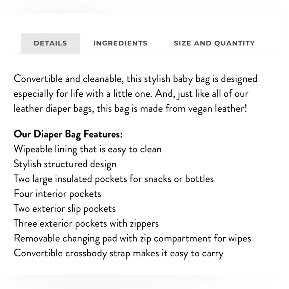 The Honest Company Cross Country Diaper Bag
